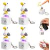 Generico Seagull Mine Sound Button Keychain, Rechargeable Fidget Clicker with Real Sound & Led Light, Adults Keyboard Clicker with Colorful Lights, Desk Fun Stress Reliefgifts (4pcs)