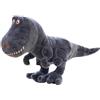 ThrenodyToy Tirannosauro Peluche,Dinosauro Peluche Giocattoli Dinosauro Tyrannosaurus,Cuscino Morbido Figura Giocattolo Regali di Compleanno per Bambini e Adulti,40cm (black)