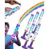 GLSAYZU Pistola ad acqua a LED arcobaleno luminosa, pistolas ad acqua con fuochi d'artificio luminosi per bambini e adulti, pistola ad acquas ad alta pressione per feste in piscina (4PCS)