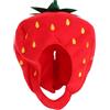 HEALSOPTHY Cappello Forma Di Fragola Copricapo Di Peluche Divertente Accessorio Per Feste Costume Tema Frutta Decorazione Per Cappello Unica Per Eventi e Travestimenti