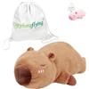 capybaraflying Peluche Capbara ponderato, Peluche Capbara ponderato da 21in 4,4lb per abbracciare, Utilizzabile nel microonde Cuscino in peluche Regalo per tutte le età - Bambini, adolescenti e adulti