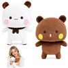 Fouvin Bubu Dudu - 2 peluche Dudu da 20 cm, simpatico peluche a forma di orso, panda, adorabile, morbido, regalo per ragazzi e ragazze