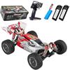 Ledovan WLtoys 144001 Auto telecomandata per adulti, 60 km/h, RC Monster Truck ad alta velocità, 2,4 GHz All Terrain RC Crawler Buggy, 4WD Off-Road Drift Auto da corsa, 3 batterie, rosso