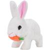 Topiky Coniglio Elettrico di Peluche, Coniglietto Realistico con Salti Ed Effetti Sonori, Coniglio di Peluche Interattivo per Bambini, Simpatico Giocattolo con Carota per Gioco Genitore/Figlio,