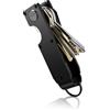COZERI Portachiavi a clip in metallo, minimalista, portatile, silenzioso, resistente ai graffi, compatto, da uomo, per fissare da 1 a 6 chiavi (nero)