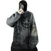 Edelaura Felpa con Cappuccio Lunga Stampata da Donna con Cordon Kawaii E-Girl Collo Tondo Maniche Lunghe Maglia Ampia per Tempo Libero Stile Gotico Streetwear Y2K Harajuku