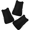 DRESSOOS Grembiule da Lavoro Regolabile senza Maniche con Tasche Grandi, Set da 3 Pezzi Grembiuli da Cucina e Salone, Grembiule da Nero per Uomo e Donna, Protezione da Fuoriuscite