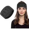 LOPHE Turbante Fascia da Donna, Fascia Invernale Lavorata a Maglia più Velluto, Fascia Capelli Caldo Extra Large, Antivento, Protezione per le Orecchie, Regali per Donne, Ragazza(grigio scuro)