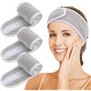 KinHwa Fascia per Capelli Lavabile Capelli Fascia Microfibra Fascia Wrap Fasce Con Nastro Magico per Bagno, Trucco del Viso e Sport 8.5cmx65cm 3Pack