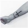 Generico 2 adesivi per tatuaggi temporanei a forma di croce a base di erbe, semipermanenti, antiriflesso, impermeabili, durano due settimane, tatuaggi realistici
