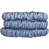 Jasmine Silk Pure Silk Charmeuse Scrunchie - Scrunchies per capelli (confezione da 3 blu magro)
