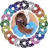 WILLBOND 20 elastici per capelli sportivi, elastici in raso di seta, per capelli, accessori sportivi per ragazze, donne, giocatori, squadre, 10 colori (motivo pallavolo)