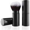 ZPQJV Kabuki Pennello da trucco retrattile, Pennello per Fondotinta, Strumento Rotondo Portatile, Ideale Per Fard Cipria Liquido Crema Protezione Solare, Contouring, Nero