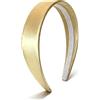 Glimbely Cerchietto per capelli in raso da donna, largo 4 cm, alla moda, elastico, antiscivolo, accessori per capelli (oro champagne)