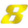 4R Quattroerre.it Numero Gara 8 Anodizzato, Giallo, 65 x 85 mm