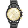 Steve Madden Orologio da braccialetto maschile, Champagne/Nero