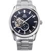 Orient Contemporary Small Seconds Semi Skeleton - Orologio Da Uomo Automatico a Carica Manuale Casual Bracciale e Cassa In Acciaio Metallizzato Quadrante Blu - RA-AR0003L30B RA-AR0003L