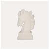 KeyHome Store Testa di Cavallo Media in Ceramica Bianca H.40x22x11 cm