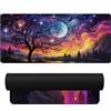 NiHome Tappetino per mouse/tastiera da gaming, XL, 89 x 40 cm, tappetino per mouse artistico completo per laptop, tappetino protettivo da scrivania con base in gomma antiscivolo, per casa e ufficio
