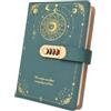Kaiyzo A5 Vintage Diario con Lucchetto, PU Pelle Diario Segreto Bambina Bambino, Journaling Diary con Portapenne e Porta Carte (verde)