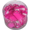 GizmoSynth 50 targhette portachiavi in plastica per portachiavi, targhette identificative, bagagli, nome identificativo, portachiavi con anelli divisi, portachiavi, rosa, S