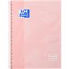 Oxford Favorit Oxford 400115564 Maxi Quaderno Spiralato P@stel1 Quadretti, Rigatura 5 mm, Cipria Pastello