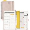 POPRUN Agenda 2026 2027 Mensile Piccola 10 x 15,6cm, Spirale Agenda Scuola | 18 Mesi da Lug.2026 a Dic.2027, Copertina Morbida in Pelle Vegana, Righello Segnalibro, Carta Spessa da 100 GSM(Rosa)
