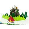 Favour Pop Up® Biglietto di Auguri 3D Montagna - Sorprendente Carta Filigranata, Idea Regalo, Scena Montagna, 13x18 cm, Stile Unico