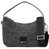 Karl Lagerfeld Jeans Donna Box Logo Soft Mini Hobo Visual Washed Black One size
