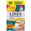 Lines Specialist Pants Extra Unisex, Mutande Assorbenti per Incontinenza Donna e Uomo, Asciutto Lampo e Massima Protezione, Zero Odore, Taglia M, Scorta Mensile, 4 Confezioni da 7 Unità