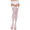Leg Avenue Collant in pizzo floreale nero taglia unica con dettaglio frontale jumbo netto