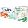 RESVIS XR Resvis Junior Xr,per il Benessere del Sistema Immunitario, Bambini dai 3 Anni, 12 Bustine, Gusto Fragola + NEO BOROCILLINA Gola Junior, 15 Pastiglie Gommose per il Benessere della Gola, Gusto Cola