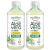 Equilibra Aloe Vera da Bere, 100% Pura Polpa di Aloe, 1000 ml per 20 Giorni, Azione Depurativa e Lenitiva, Senza Zuccheri, con Polisaccaridi, Da Bere Puro o Diluito in Acqua (Confezione da 2)