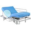 Geriafy - Letto Elettrico con Materasso Origin HR Impermeabile | Rete Motorizzata a 4 Sezioni | Design a Griglia Ergonomico (80x190 cm, Sponde letto)