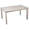 DRW Tavolo allungabile da esterno in alluminio color crema, 75 x 240 x 100 cm