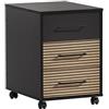 Schildmeyer Hank, contenitore in legno, colore nero opaco/pannello acustico, 40 x 50 x 57 cm