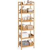 SONGMICS Scaffale Portaoggetti in Bambù, Organizzatore a 6 Livelli per Bagno, Cucina, Camera da Letto, 30 x 43 x 173 cm, Naturale BCB076YL01