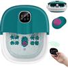 RELAX4LIFE Pediluvio Massaggiatore Piedi con Bolle di Vibrazione e Rulli, Idromassaggio Piedi con 3 Temperature Regolabili e Timer 20-60 Min, Perfetto per Sollievo dallo Stress (Verde scuro)