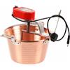 NuovaFac Cuoca Automatica - Paiolo elettrico in rame martellato a induzione - 9L - 5W