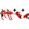 AgriEuro Premium Estirpatore regolabile a 5 ancore ETR-5 con attacco rapido registrabile e barra portattrezzi - Per motocoltivatori da 6-10HP