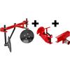 AgriEuro Premium Arginatore a dischi AS2-5D con attacco rapido registrabile e barra portattrezzi - Per motocoltivatori da 6-10HP
