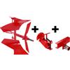 AgriEuro Premium Aratro reversibile voltaorecchio V180-05 con attacco rapido registrabile e barra portattrezzi - Per motocoltivatori da 6-10HP