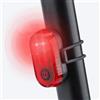 Büchel DANSI, omologata, Büchel Micro Lens-Luce posteriore a LED, ioni di litio, approvata StVZO, funzione di indicatore del freno, spia di controllo della batteria Unisex adulto, Nero,