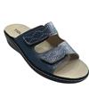 Generico Tiglio Pantofole Donna Estive, Ciabatte in Vera Pelle, Strappo Regolabile, Suola Memory AntiShock Estraibile (Blu 2 Strappi, Sistema Taglie Calzature EU, Adulto, Numero, Media, 39)