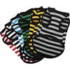 Paiaite Set di 6 camicie a righe: camicie senza maniche in cotone per cuccioli di cane, canottiere traspiranti per animali domestici, felpe colorate per cani di piccola e media taglia