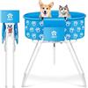 Tmkit Vasca da Bagno per Cani, Vasca da Bagno Professionale rialzata per Cani, Doccia e toelettatura, Portatile, Pieghevole con Blocco di Sicurezza, Stazione di Lavaggio per Animali Domestici di