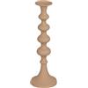 BigBuy Home Portacandele 13 x 13 x 39,5 cm Beige Alluminio