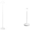 Zafferano, Set Lampade Pina Pro + Pina XXL, Lampade da Tavolo e da Terra, Ricaricabili e Senza Fili con Controllo Touch, Adatte per Salotto ed Esterni, Dimmer, Colore Bianco