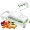 Avilia Spazzola Pulisci Verdure con Setole Rigide in Nylon con Custodia Paraschizzi - Utensile da Cucina Ideale per Pulire in Profondità Frutta e Verdura - Manico Ergonomico e Facile da Pulire