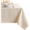 Threadmade Elrene Home Fashions Continental - Tovaglia resistente all'acqua e alle macchie, rettangolare, 160 x 144 cm, colore: avorio
